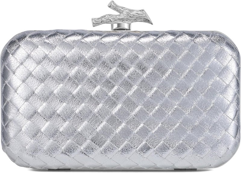 CHUNLI Clutch Purses for Women Evening/Wedding Chic Woven Bag Formal PU Leather Purse Designer Handbags for Women - Image 1